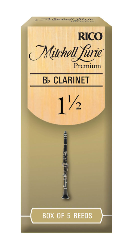 Mitchell Lurie Premium Bb Clarinet Reeds, Strength 1.5, 5 Pack