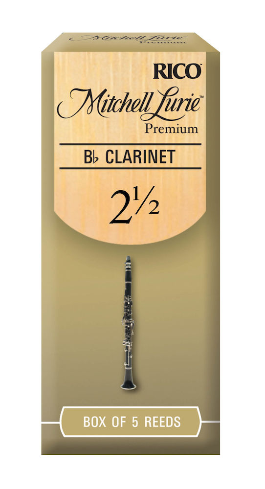 Mitchell Lurie Premium Bb Clarinet Reeds, Strength 2.5, 5 Pack