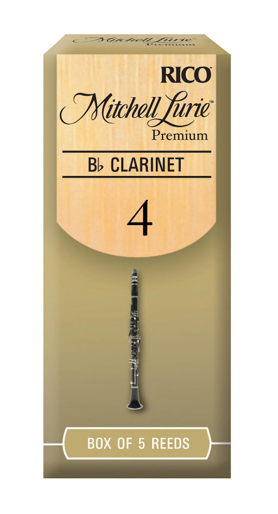 Mitchell Lurie Premium Bb Clarinet Reeds, Strength 4.0, 5 Pack