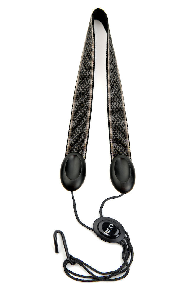 D'Addario Rico Saxophone Strap, Soprano/Alto, Gray Scales