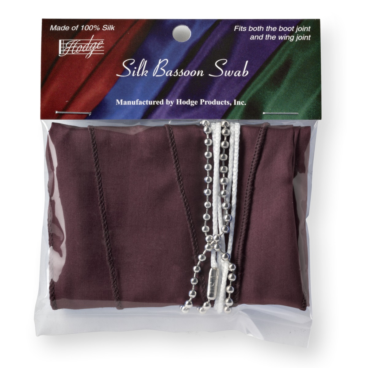 Hodge Silk Bassoon Swab - Burgundy