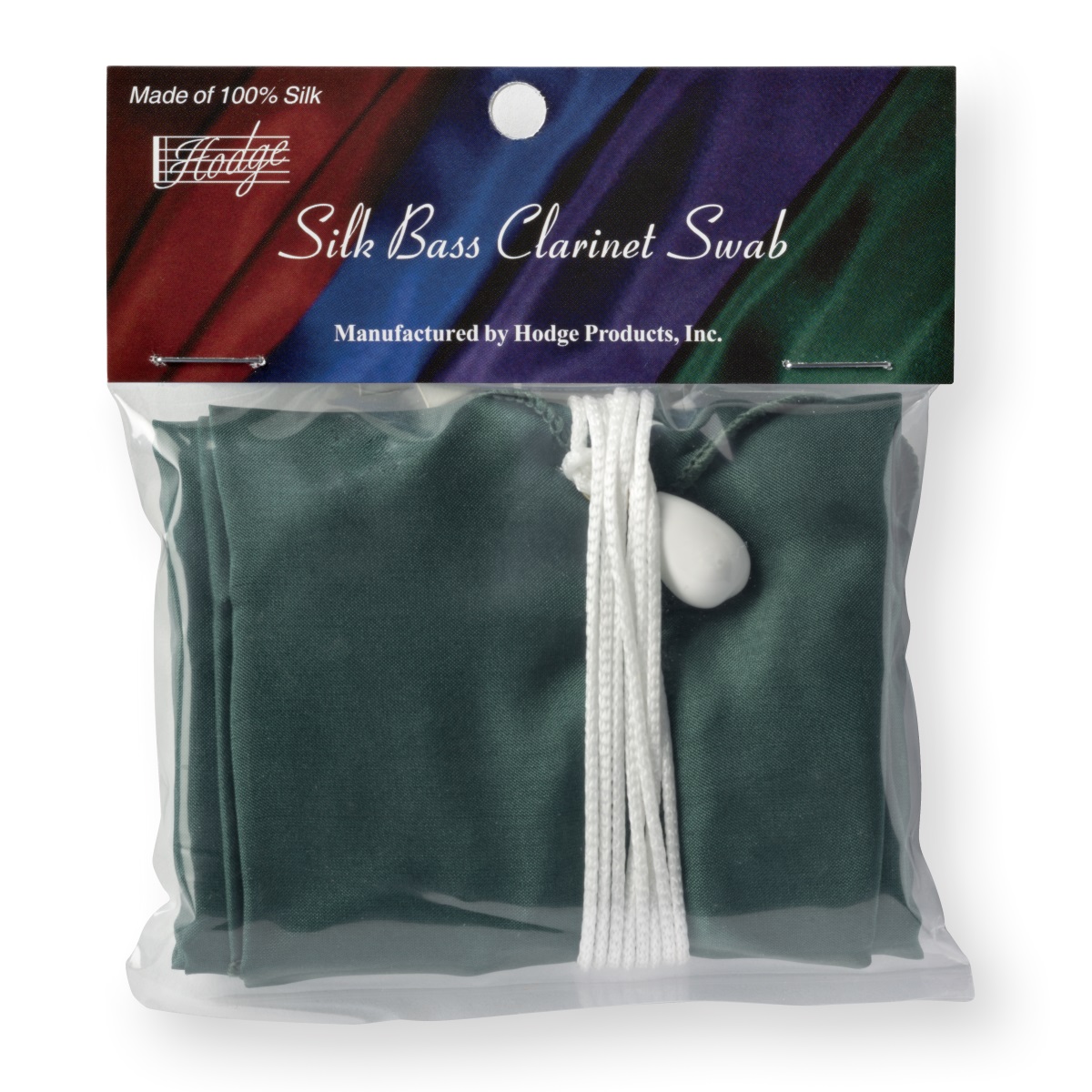 Hodge Silk Bass Clarinet Swab - Green