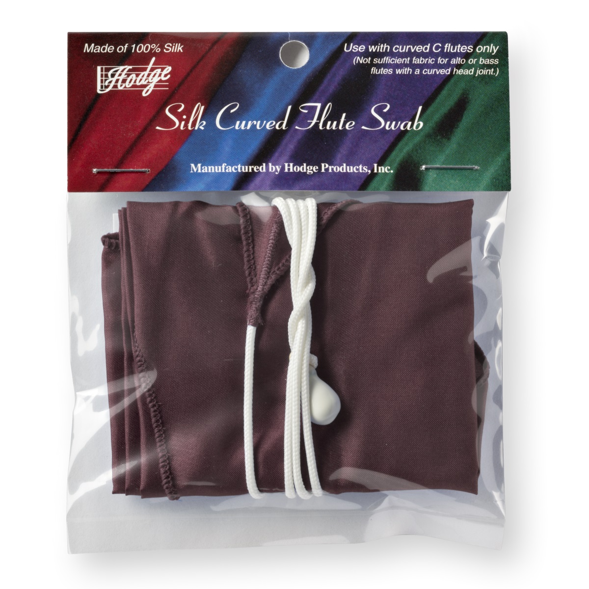 Hodge Silk Curved Flute Swab - Burgundy