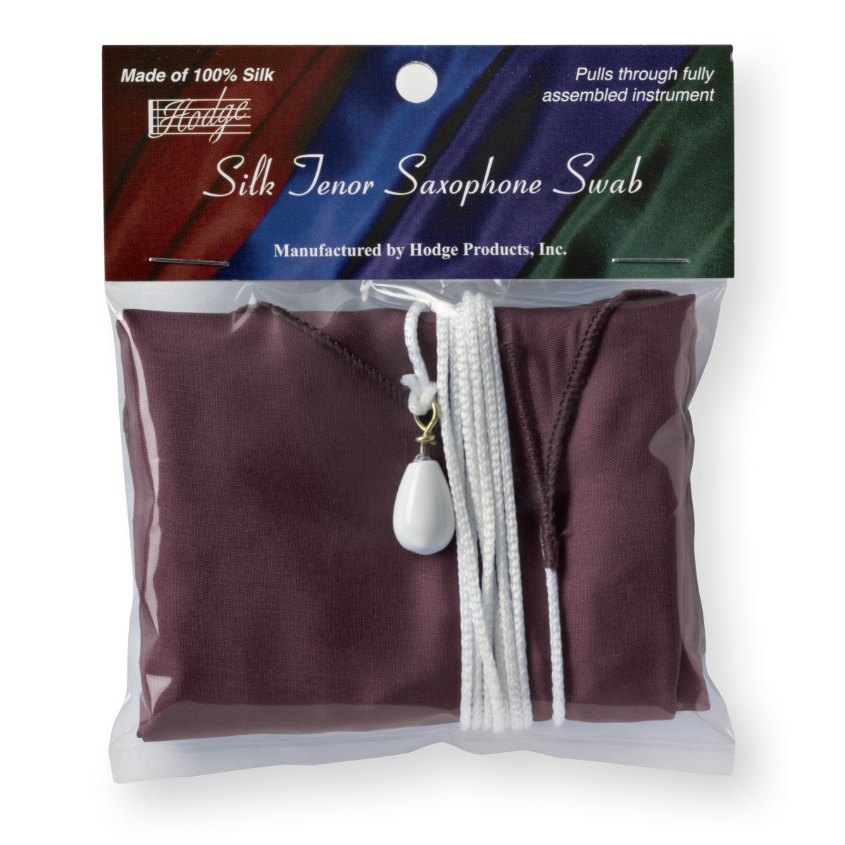 Hodge Silk Tenor Sax Swab - Burgundy