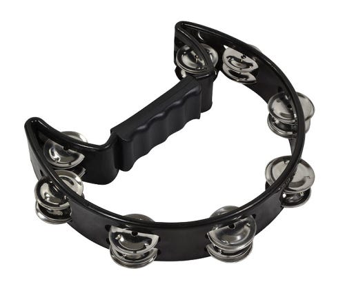 Cadence Tambourine Half Moon Black