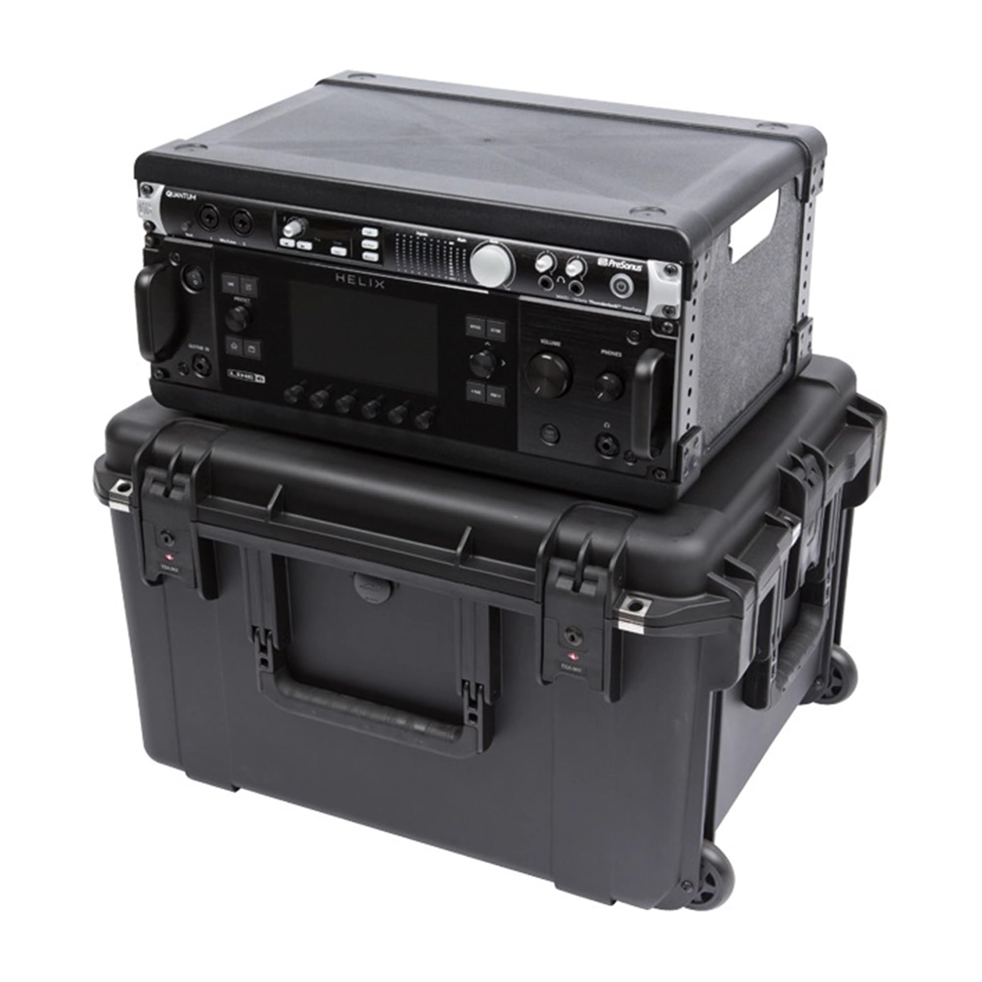 iSeries Case with Removeable 4U Injection Molded 13" Deep Rack Cage, TSA Latches, Wheels
