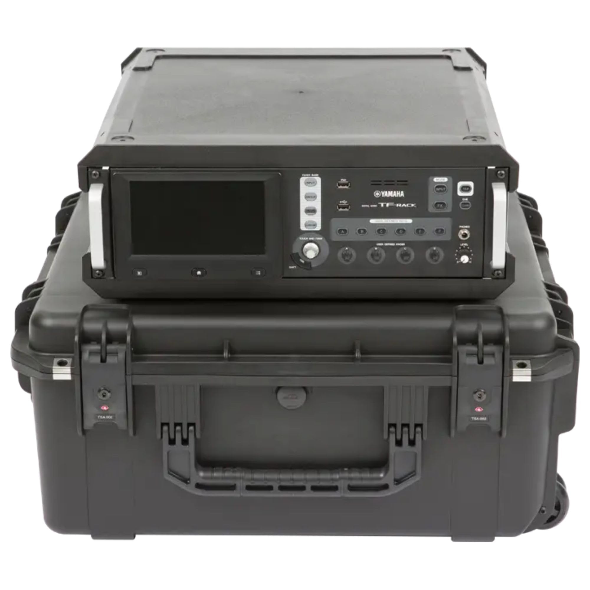 iSeries Case with Removeable 3U  Injection Molded 20" Rack Cage, TSA Locking Latches, Wheels