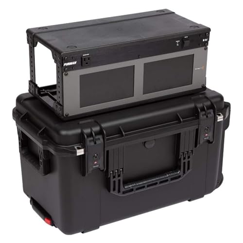 iSeries Case w/Removeable 4U Injection Molded 9" Deep Rack Cage, TSA Latches, Wheels