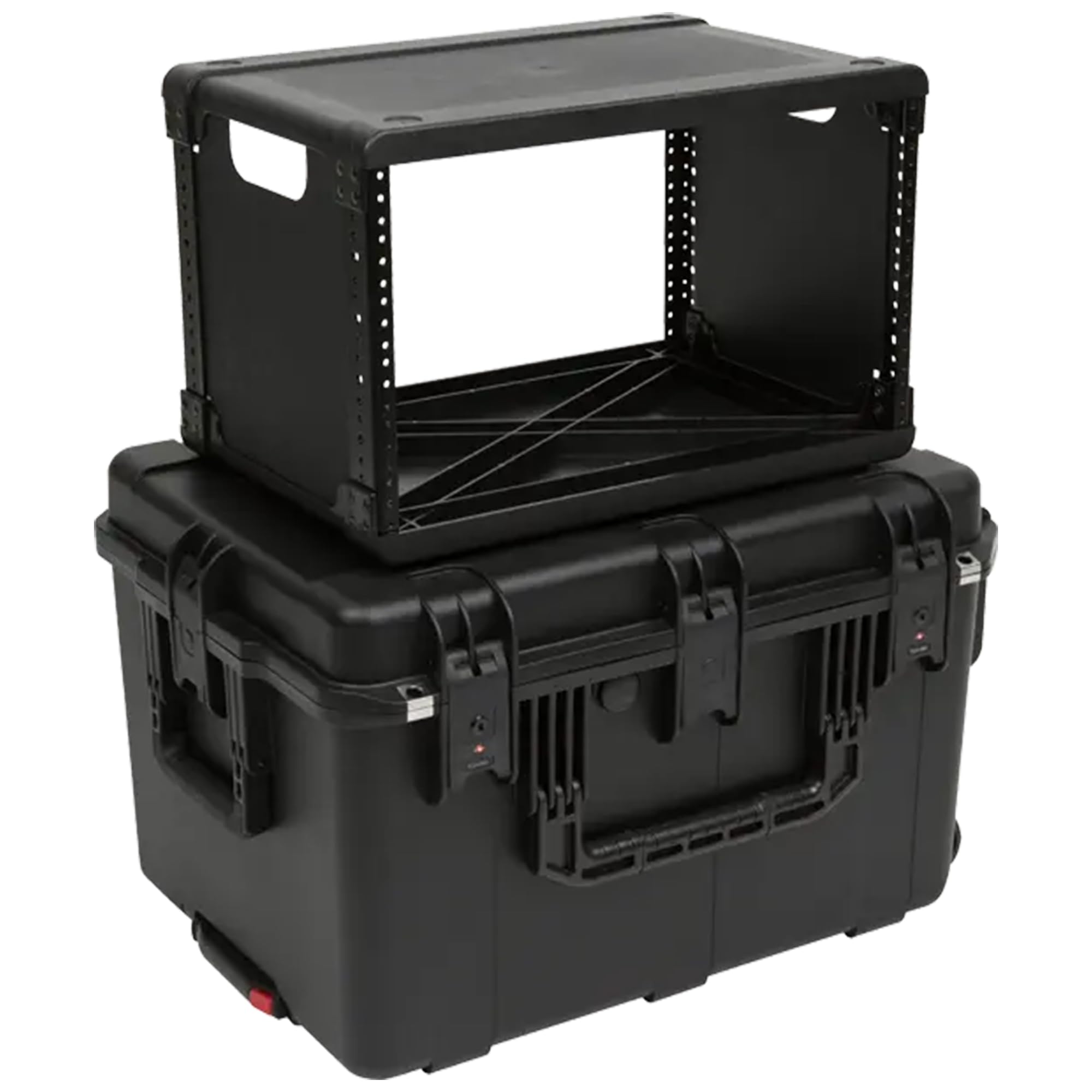 iSeries Case with Removeable 6U Injection Molded 13" Deep Rack Cage, TSA Latches, Wheels