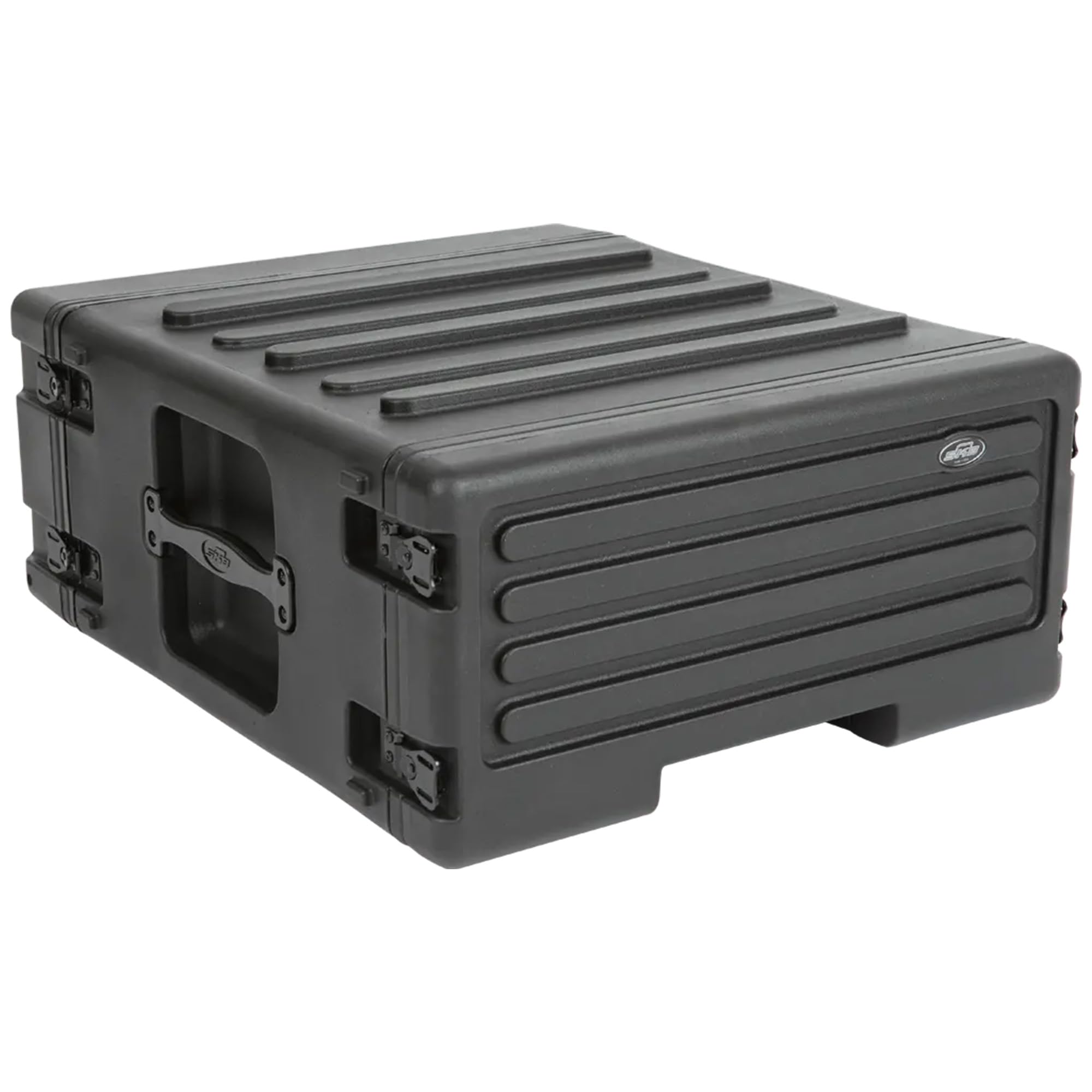 4U Space Rack stacks w/Roto Racks, wheels, and handle