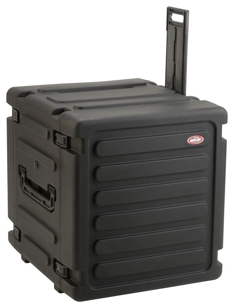 12U Shock Mount Rack, with wheels and handle