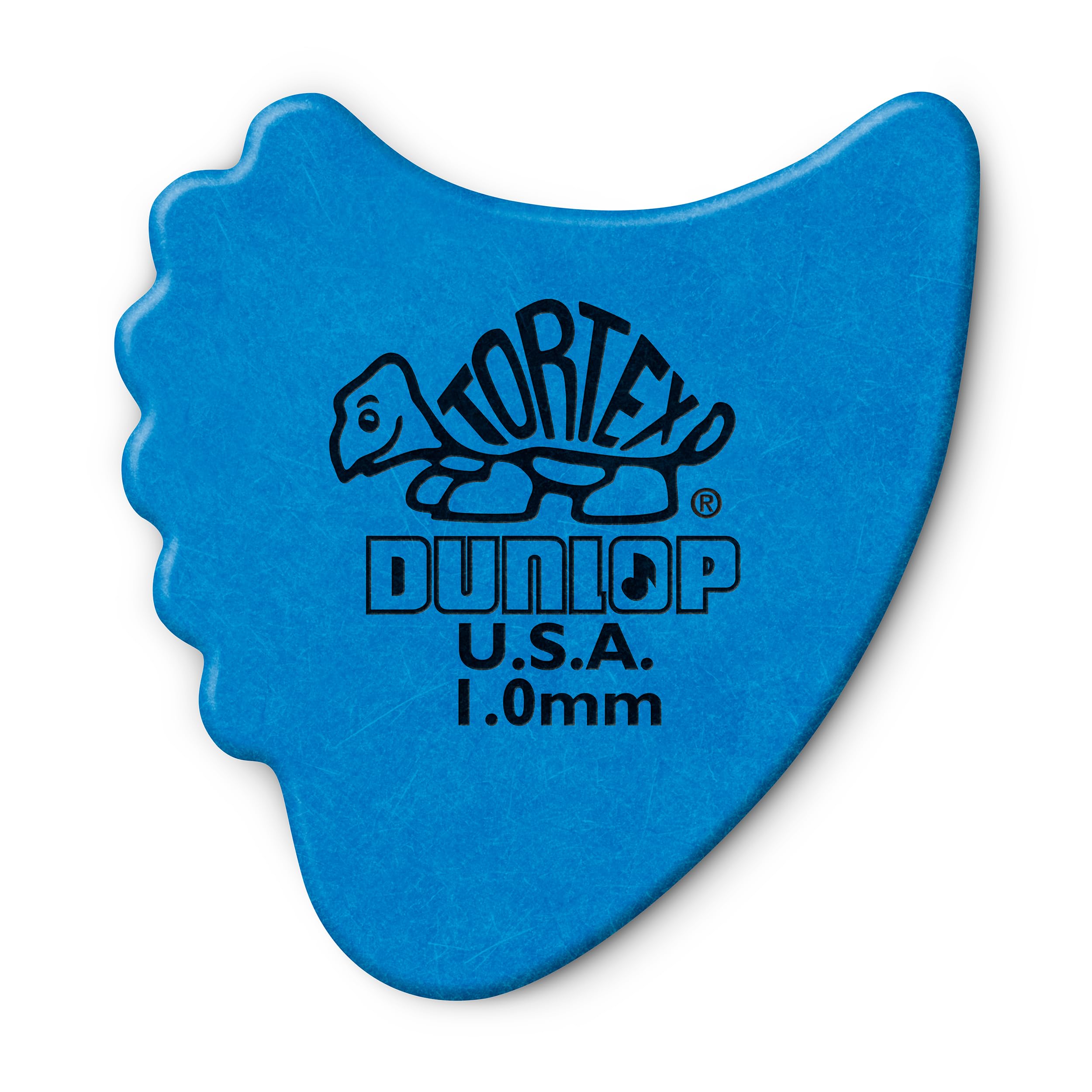 Dunlop Pick,Tortex Fin,1.00 Blue,72/bag