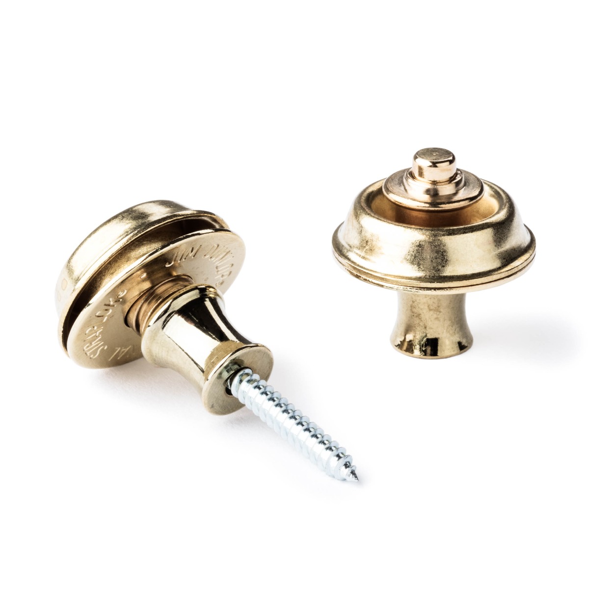 Dunlop Straplock Strap Retainers, Original,Brass Finish