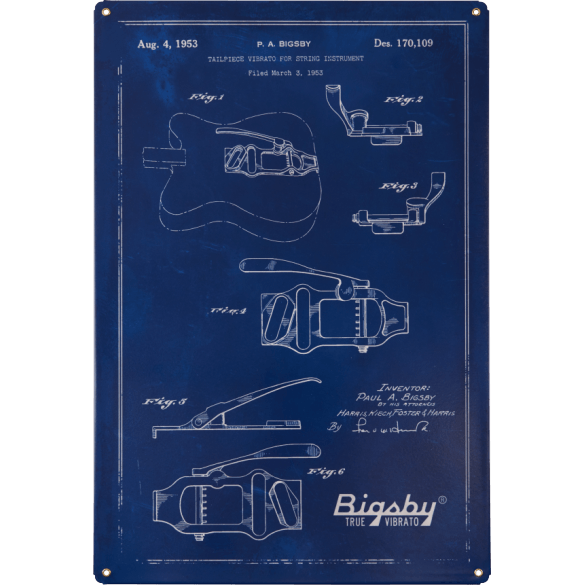Bigsby® Blueprint Tin Sign