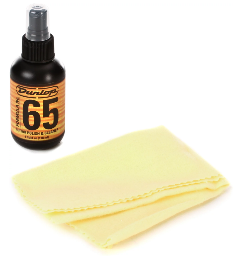 Dunlop Polish,No. 65 Polish/Cleaner,4oz. W/clot