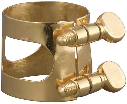 American Plating Ligature, Soprano Saxophone, Gold Lacquer
