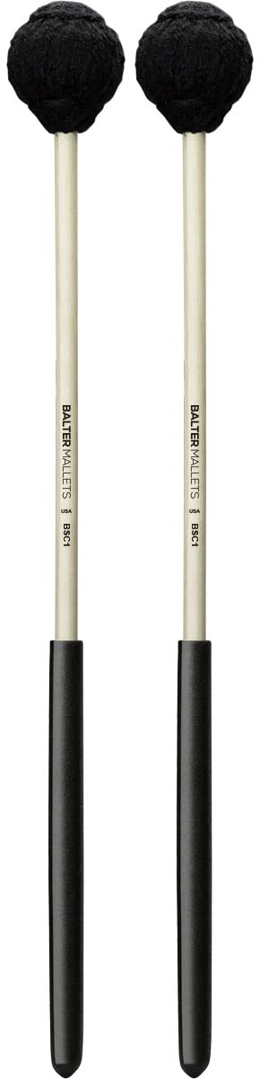 Suspended Cymbal Mallets, Black Yarn, Med Hard