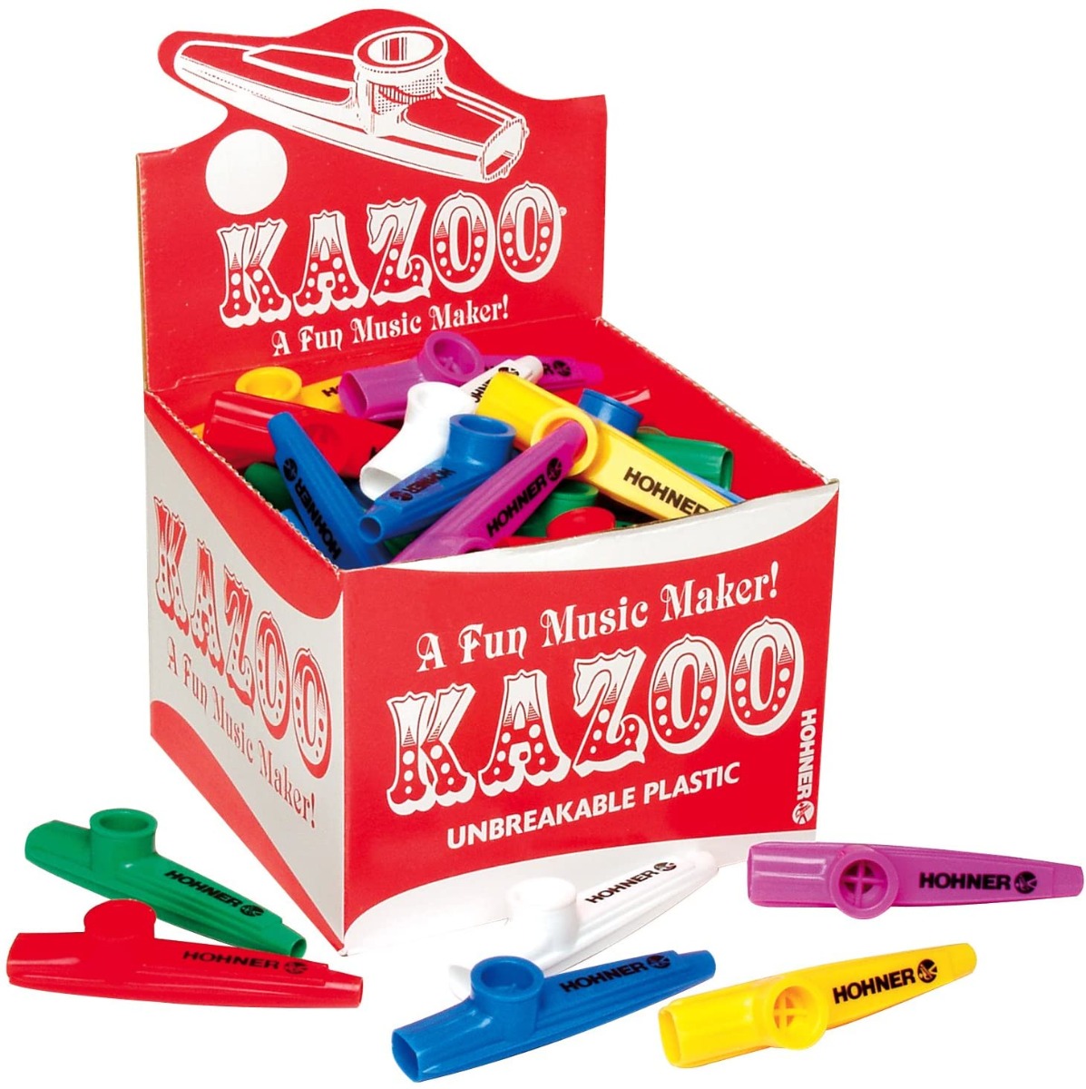 Hohner Kazoo Box, 50-Piece, Assorted Colors