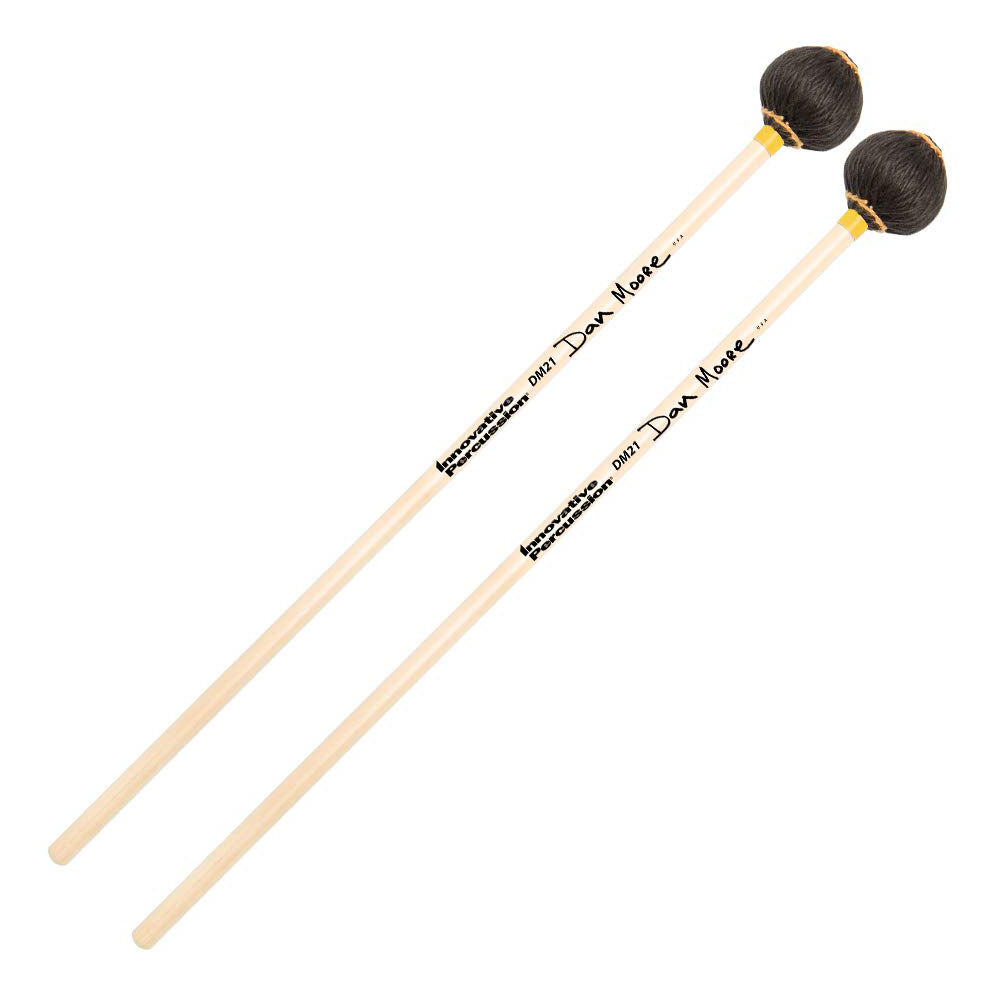 DAN MOORE / MEDIUM VIBRAPHONE / MARIMBA MALLETS - BLACK CORD - RATTAN