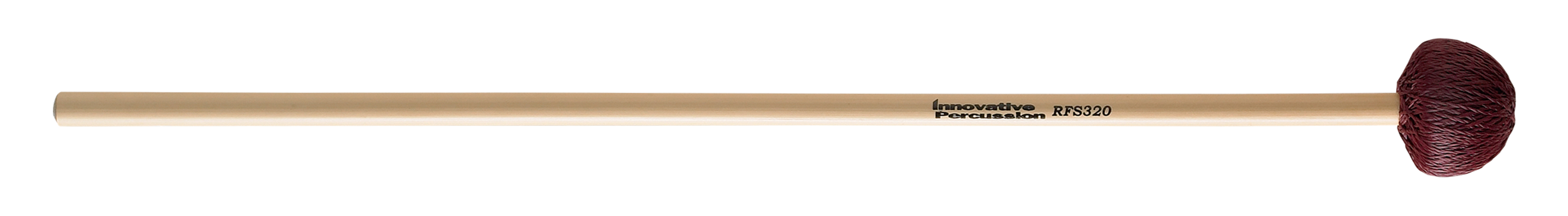 SOFT VIBRAPHONE MALLETS - BURGUNDY CORD - RATTAN