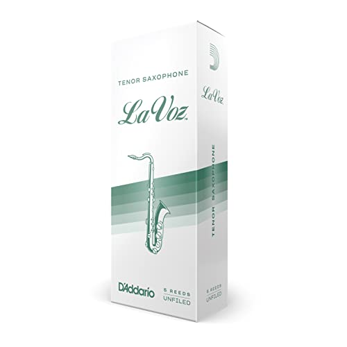 La Voz Tenor Saxophone Reeds, Medium Hard, 5 count