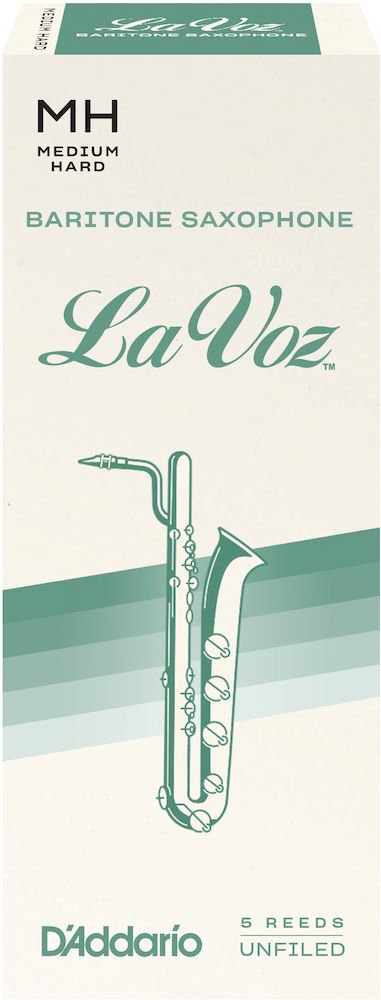 La Voz Baritone Saxophone Reeds, Medium Hard, 5 count