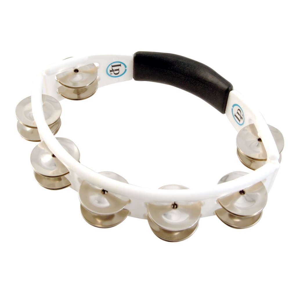 Latin Percussion Cyclops Handheld Tambourine White Steel