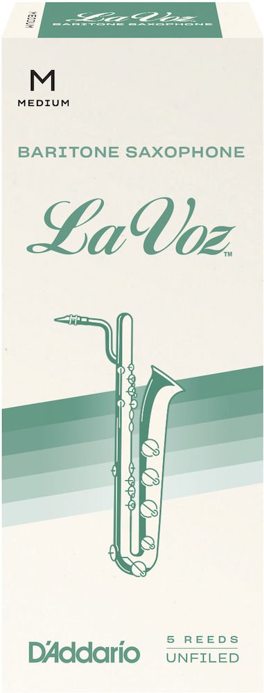 La Voz Baritone Saxophone Reeds, Medium, 5 count