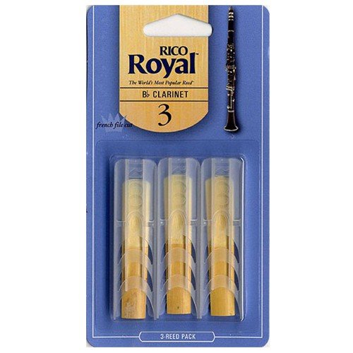 Reeds, Rico Royal, Bb Clarinet, Strength 3, 3ct