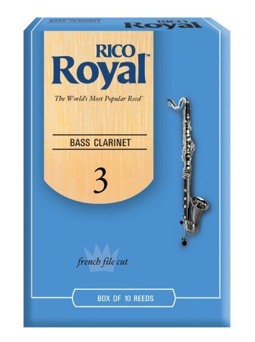 Reeds, Rico Royal, Bb Bass Clarinet, Strength 3, 10ct