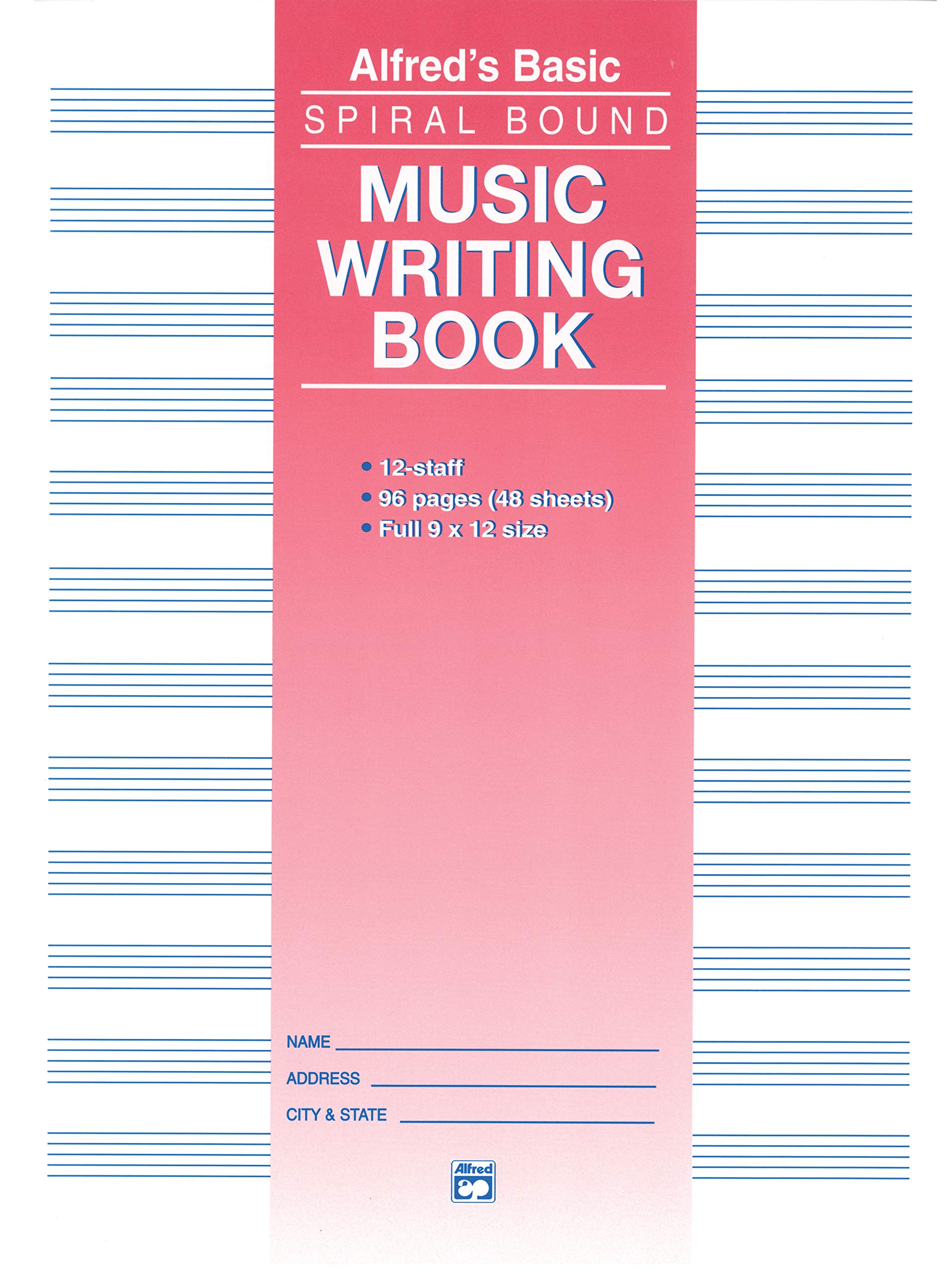 12 Stave Music Writing Book (9" x 12")