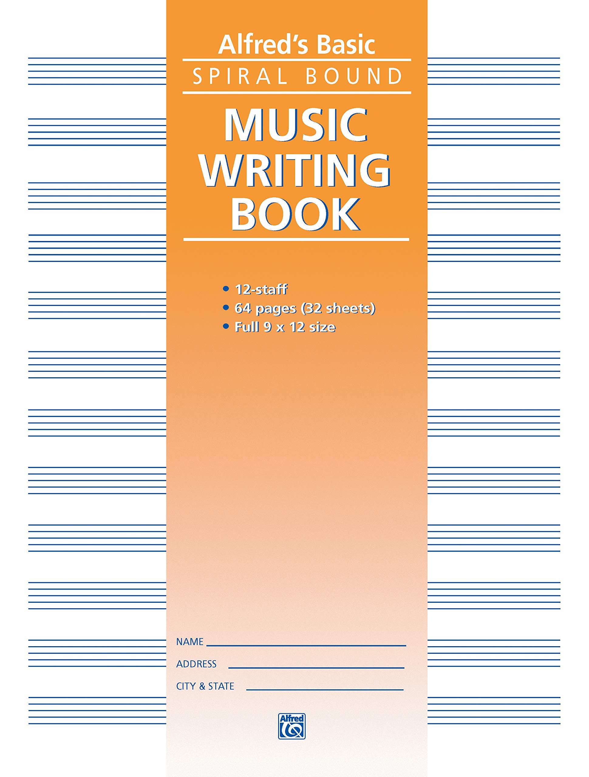 12 Stave Music Writing Book (9" x 12")