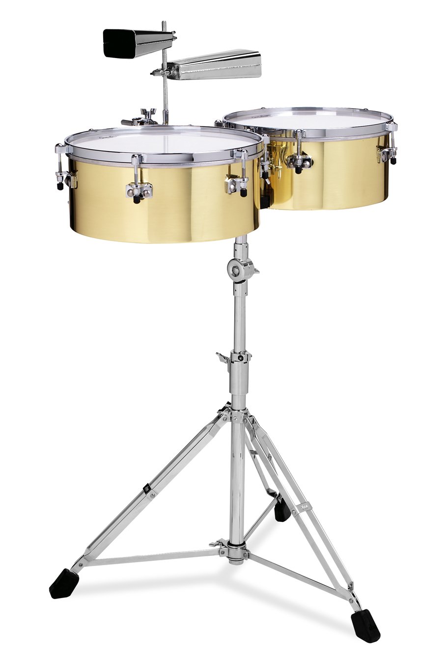 Gon Bops 14" & 15" Brass w/Stand and Cowbell Holder