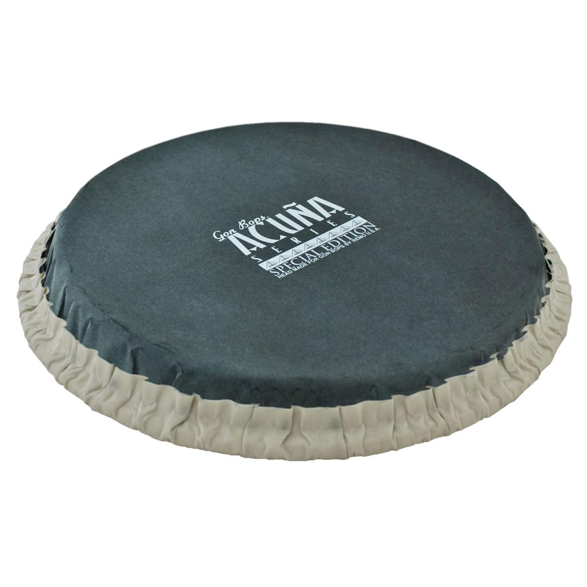 Gon Bops Remo Skyndeep Blk Clfskn Graphic Super Quinto
Head w/GB Logo